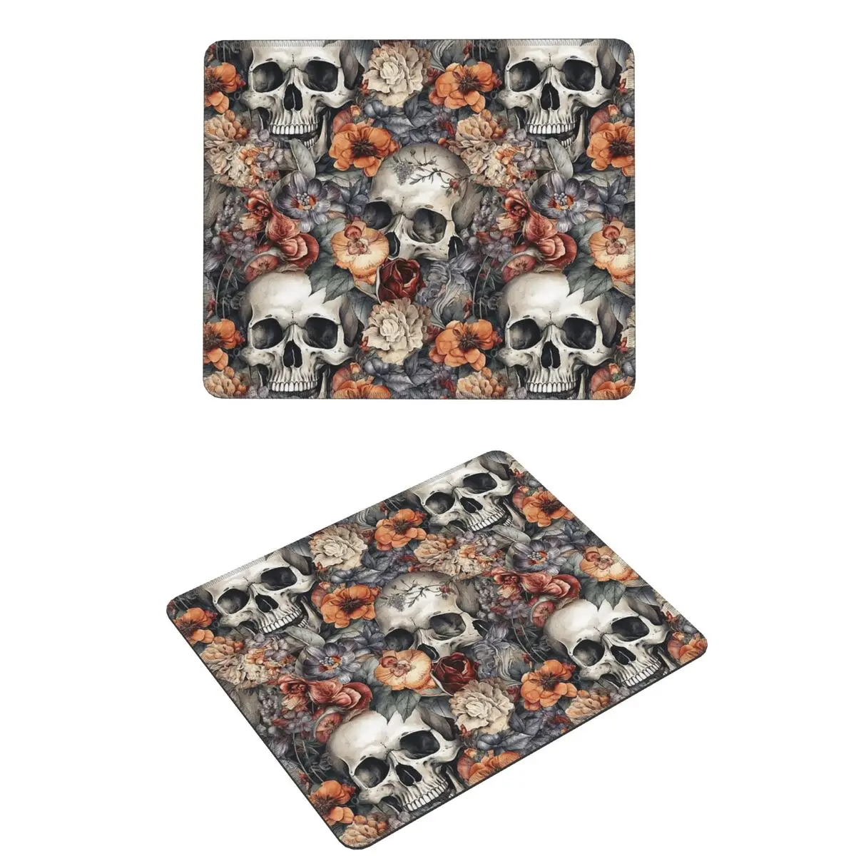 

Винтажный коврик для мыши с цветочным принтом черепа и розами, коврик для мыши, компьютерная клавиатура, коврик для мыши, геймерский настольный коврик для ПК, коврики для офисного стола