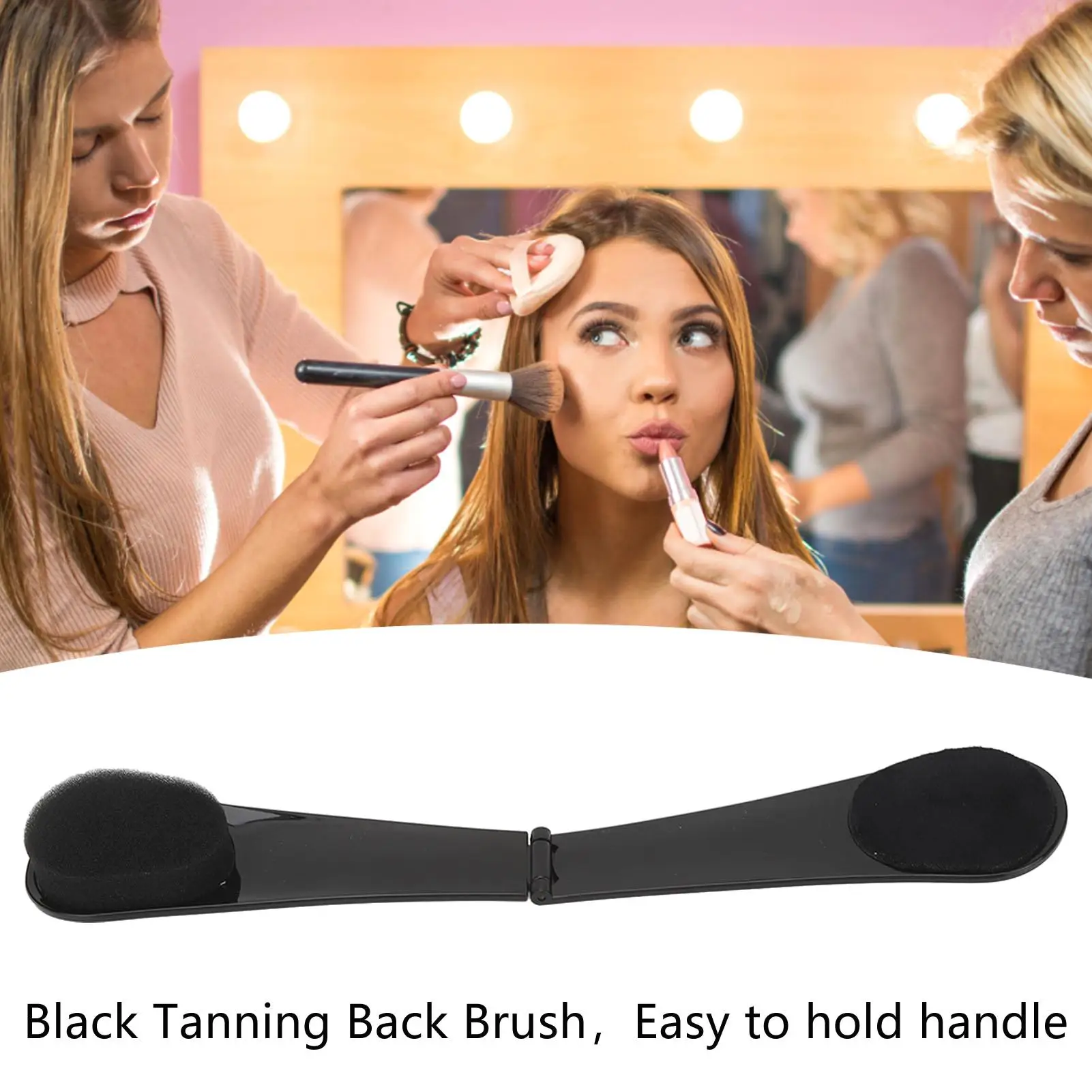 Foldable Black Back Applicator: Tanning Brush Sponge for bathroom Self Tanning