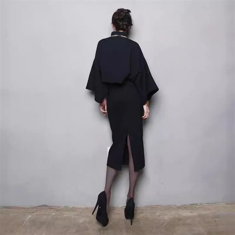 Faionable-Conjunto de falda y Top ajustado para mujer, traje coreano Sle de invierno, conjunto de dos piezas, adecuado para caminar Ci, novedad