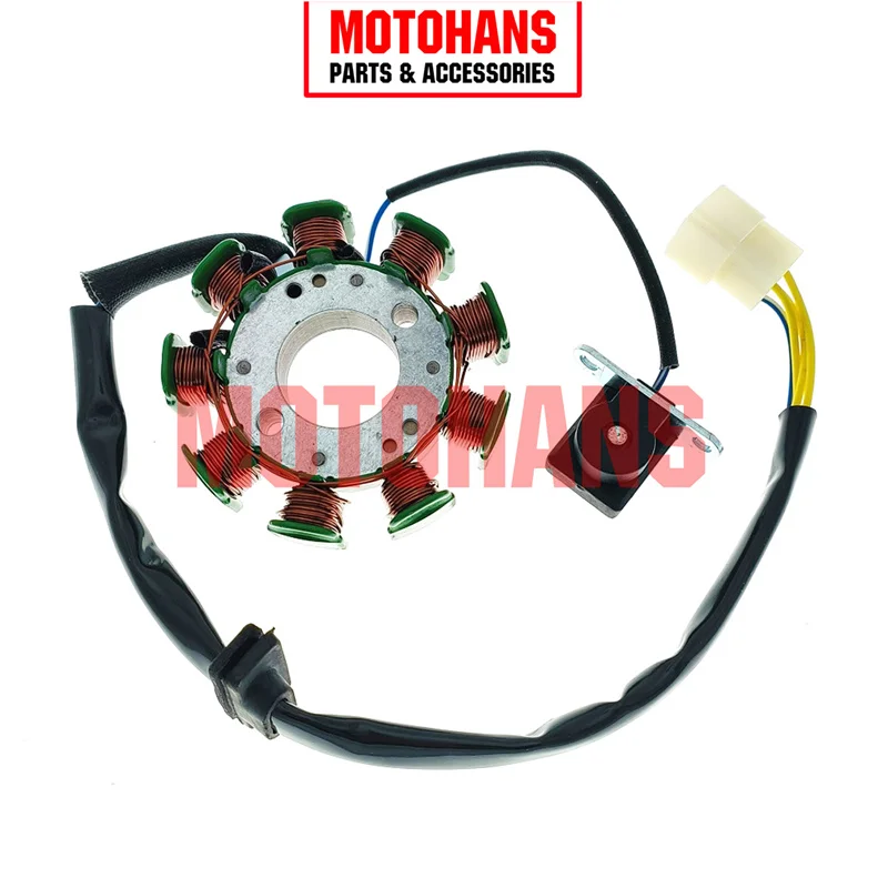 Aksesoris motor kumparan magnet koil A/C 9 kumparan pengapian STATOR untuk SMASH110 110CC C110 ATV CUB DIRTBIKE QUAD