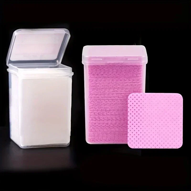 200 stks/doos Polish Wimper Gratis Nagel Lint Doekjes Extension Wattenschijfjes Remover Lijm Doekjes Schoner Doek Niet-geweven Stof nagel Gel