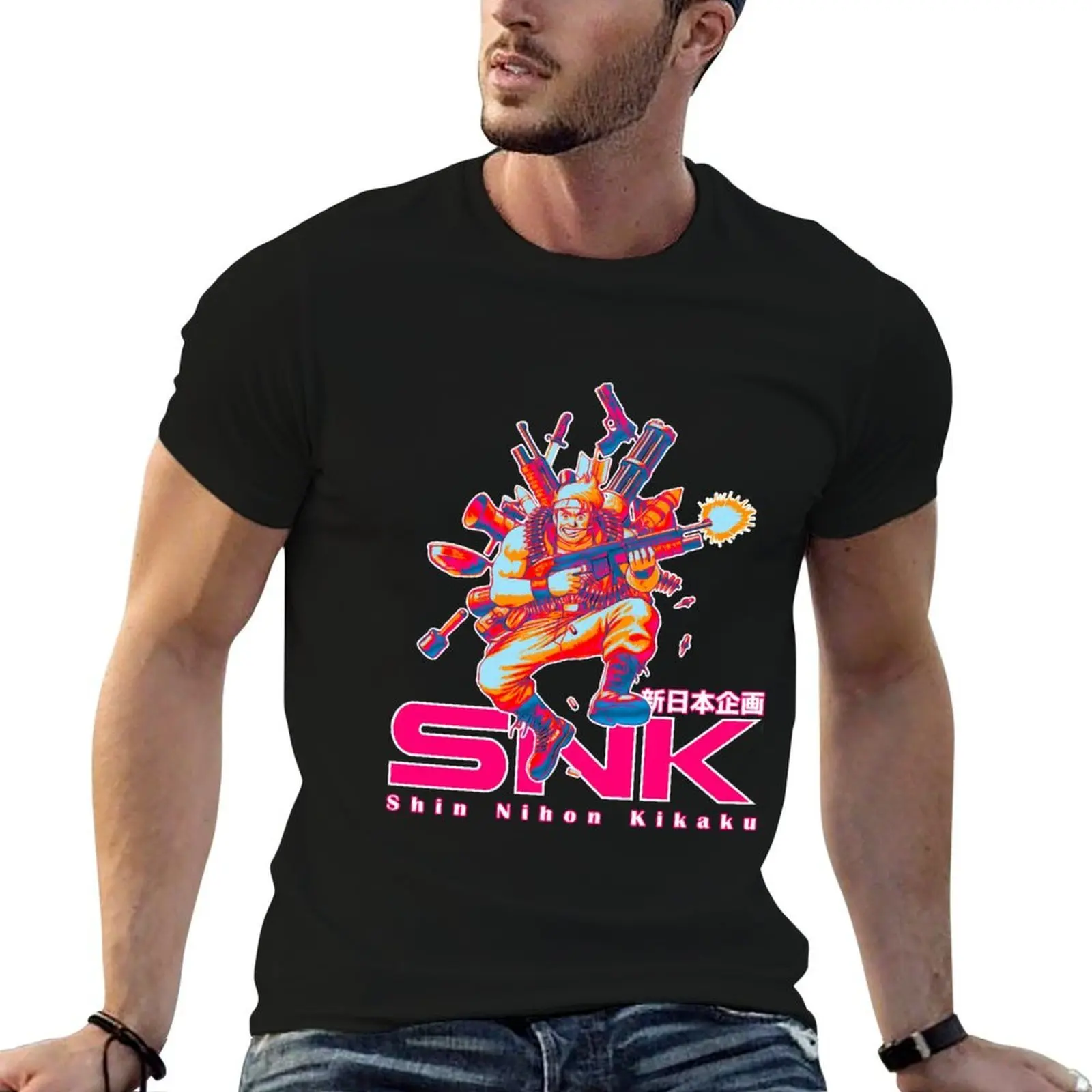 Shin Nihon Kikaku Pink T-Shirt Urban Style Casual Short Sleeve Top