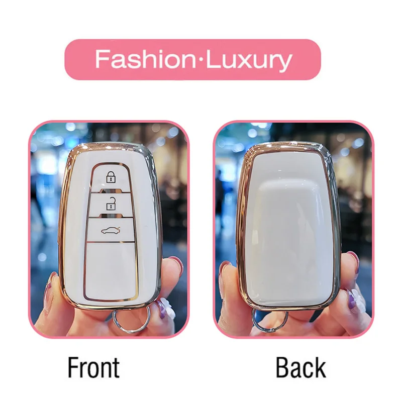 Car Key Case Protector  TPU Key Shell Cover Auto Accessories For Toyota Prius Camry Corolla C-HR CHR RAV4 Prado 2018 2022