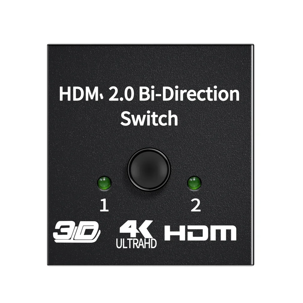 Répartiteur compatible HDMI, commutateur 4K, KVM bidirectionnel, 1x2, 2x1, commutateur compatible HDMI, sortie 2 en 1 pour PS4, PS3, adaptateur de commutateur de boîtier TV