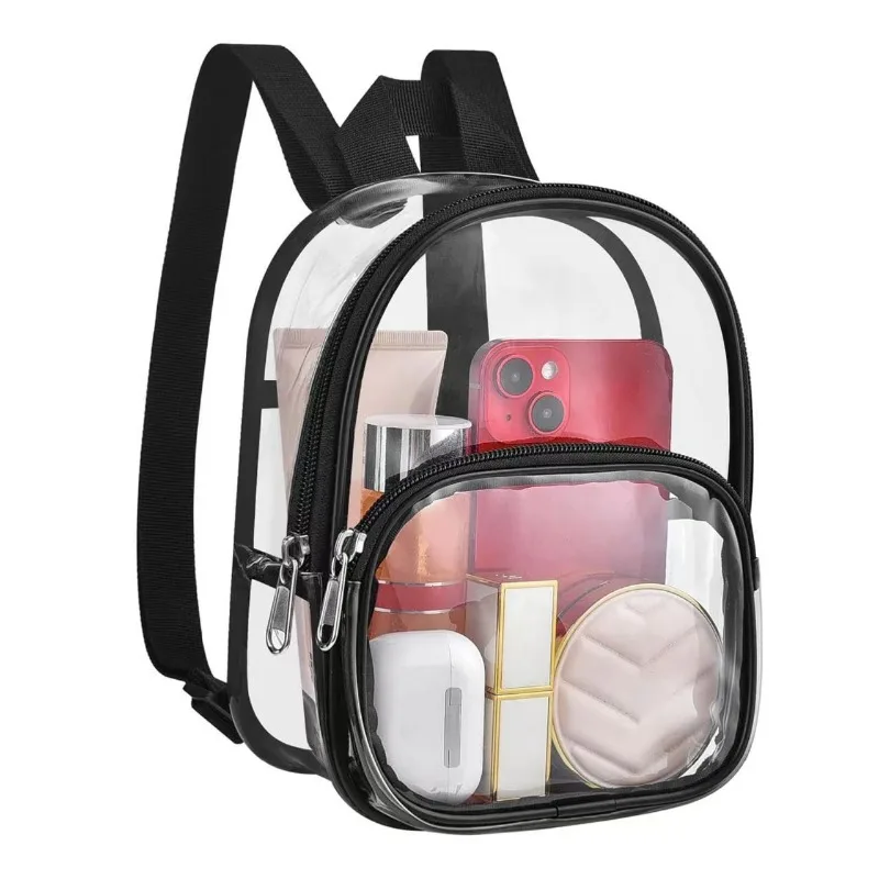 New Arrival Mini Transparent Pvc Backpack Waterproof Casual Rucksack For European American Style Outdoor Travel School Book Bag