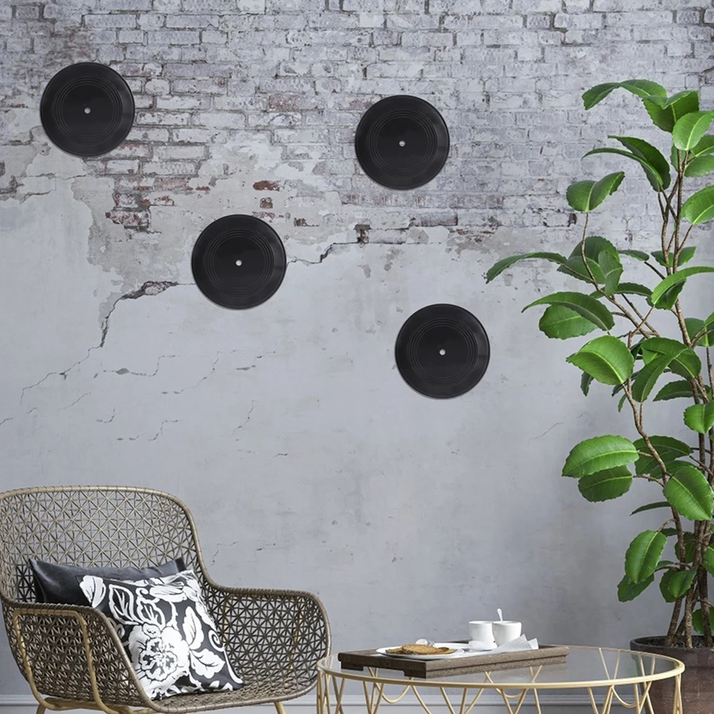 

6 Pcs Decorate Decorative Records Baby Ornament Aesthetic Plastic Vinyl Wall Hanging Retro Room