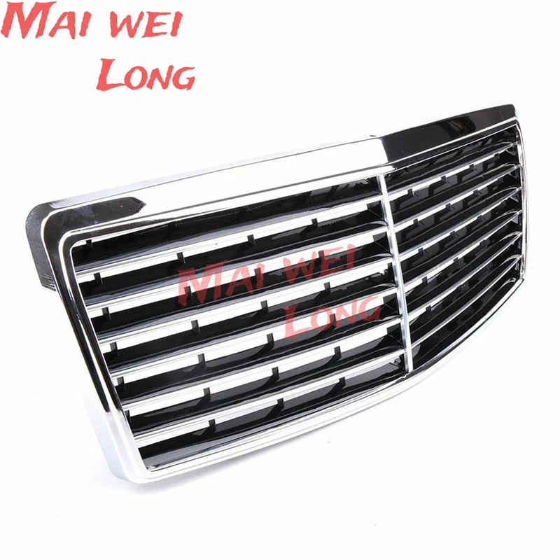 Car Front Bumper Grill Grille Chrome Silver For Mercedes Benz W140 S Class 1994-1999 Car Styling Accessories Body Kit