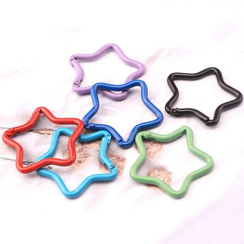 Colorful Carabiner Set Colorful Pentagram Star Carabiner Clips for Keychain Backpack Mountaineering 10 Pack Aluminum for Camping