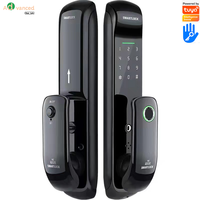 Pushpull Electronic Fingerprint Biometric Password IC Card Security WiFi TUYA TTLock Phone Automatic Digital Smart Door Lock