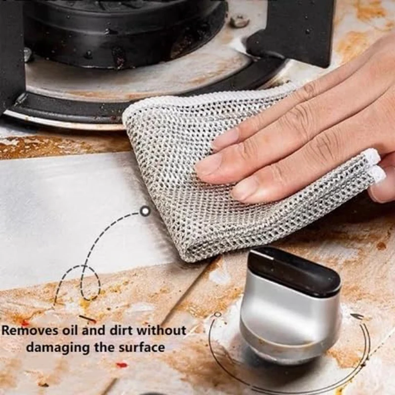 Anti-Scratch Dishcloth,Wet And Dry Use,Scrubs And Cleans Dishes,Sinks,Counters, Stoves,Easy Rinse,Machine Washable