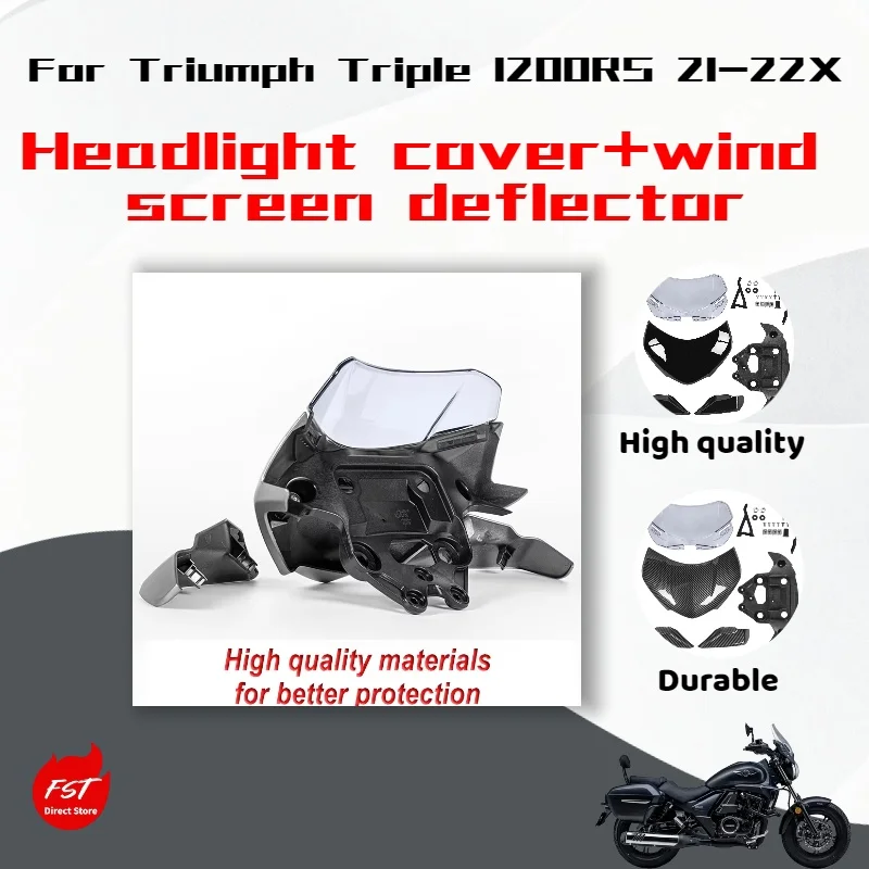 For Triumph Speed Triple 1200 RS 21-22 Modified Headlight Cover Windshield Fairing