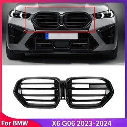 Front Radiator Kidney Bumper LCI Hood Grille For BMW X6 G06 2023-2024 xDrive30i 40i M60i M50D XDrive30d Upgrade X5M F95 X6M F96