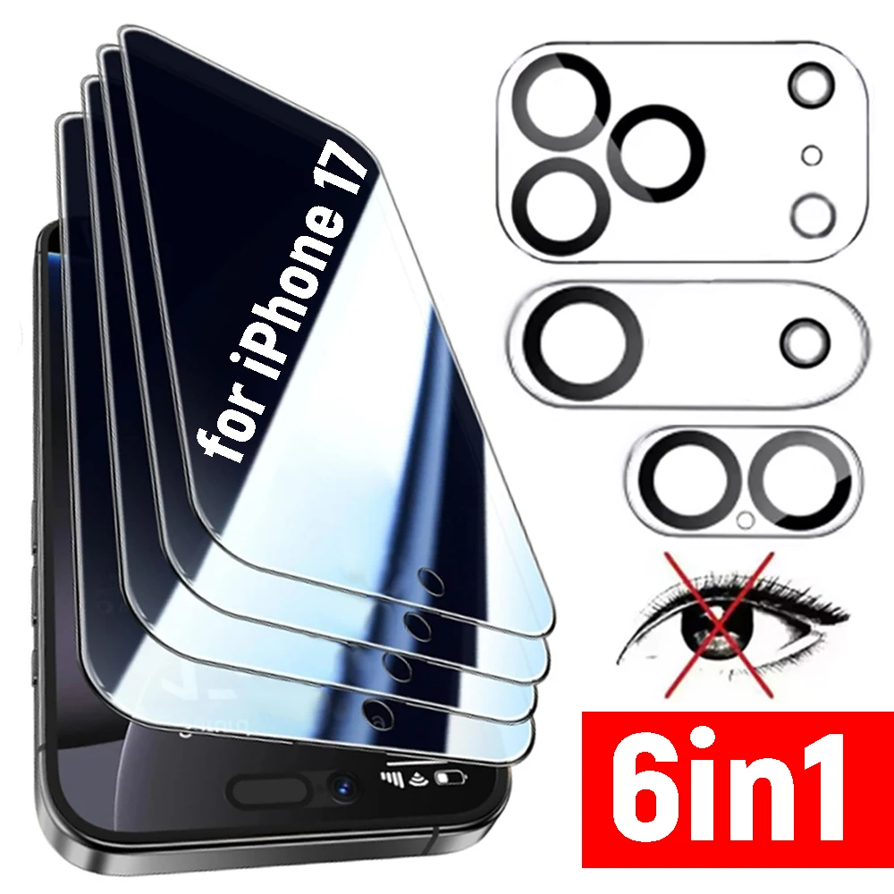 

HD прозрачные пленки для объектива против царапин для IPhone 17 Pro Max 17Air, антишпионские защитные пленки из закаленного стекла для IPhone 17 Air