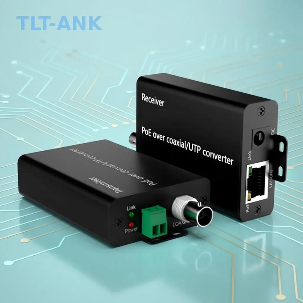 IP Network Coaxial Transmission Extender EOC Ethernet Coax POE 30W Converter Metal Ethernet Cable 500 Meters CCTV Monitor System