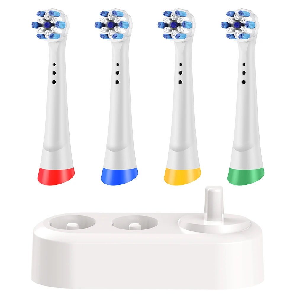 

Compatible with Oral B iO 2 3 4 5 6 Series Electric Toothbrush, USB Wireless Inductive Charger Base & 4x Replacement Brush Heads