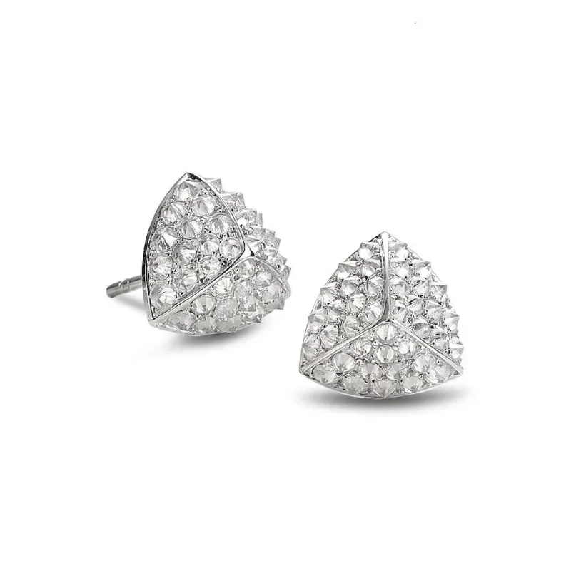 Anti-inlaid D-color moissanite-plated men's and women's stud earrings, personalized jewelry shines and is fashionable