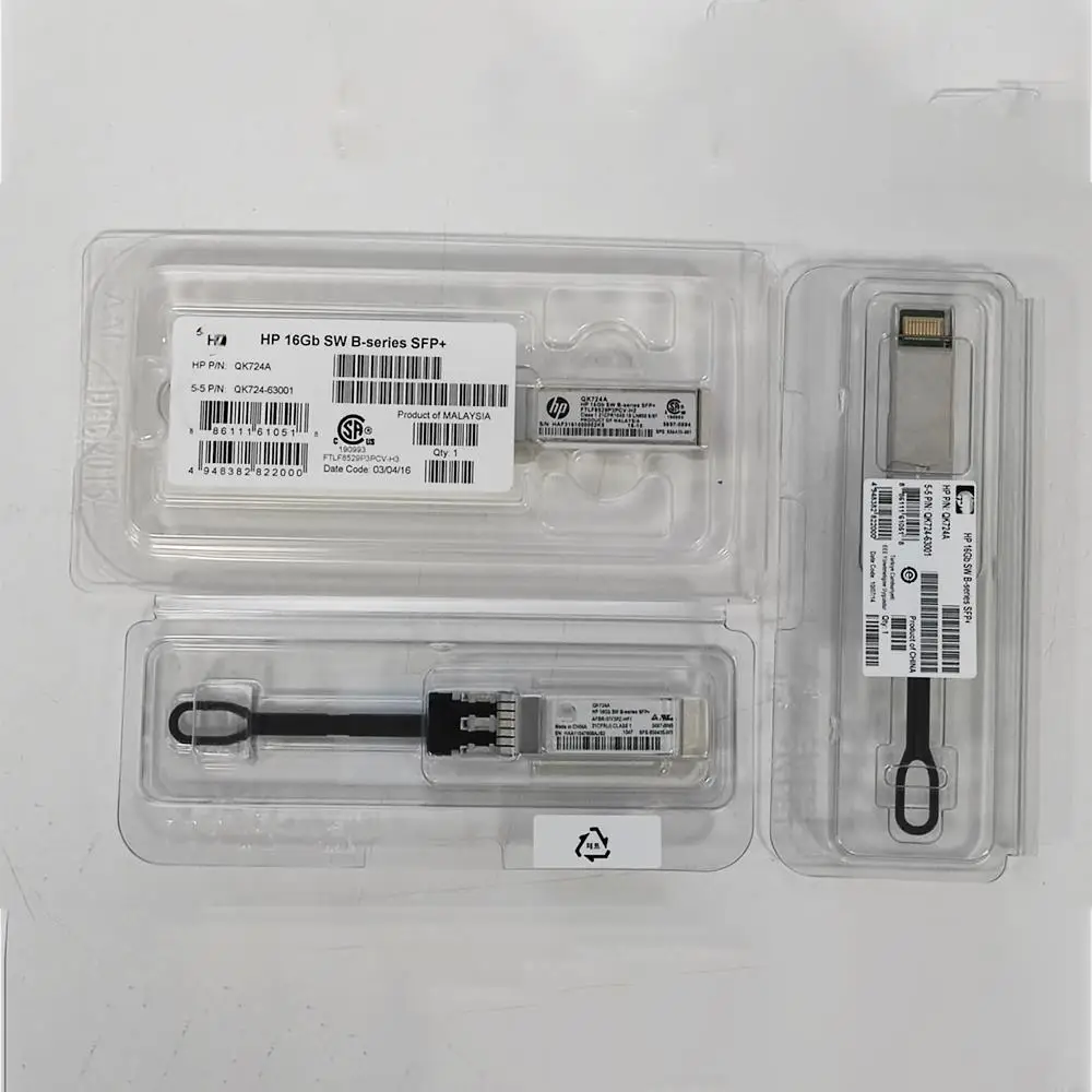 1 Uds. Para transceptor de onda corta HPE 16Gb SFP 656435 -001 Módulo de fibra QK724A