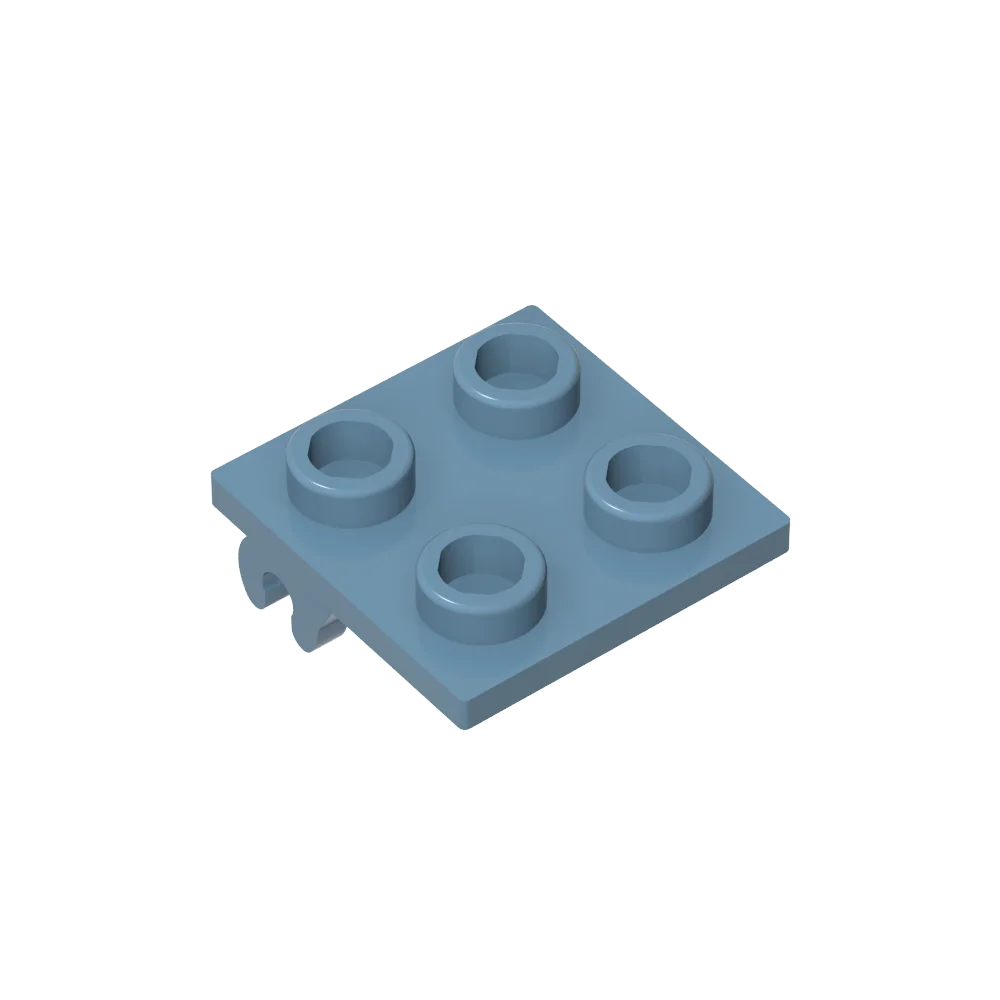 Gobricks GDS-2197 Wheel Holder 2 x 2 Thin with Clips Plane Single compatible with lego 2415 Assembles Building Blocks