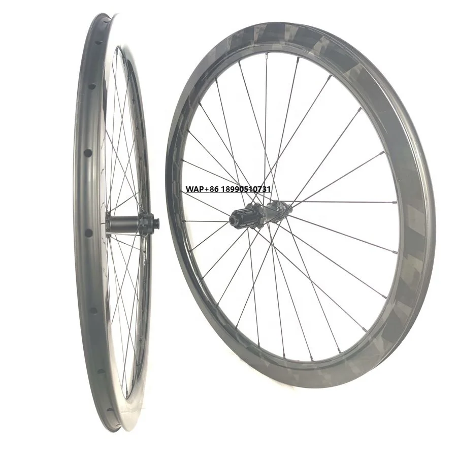 

Carbon Wheel Thru Axle 700C Tubeless Road Disc Brake Bike Wheelset Carbon