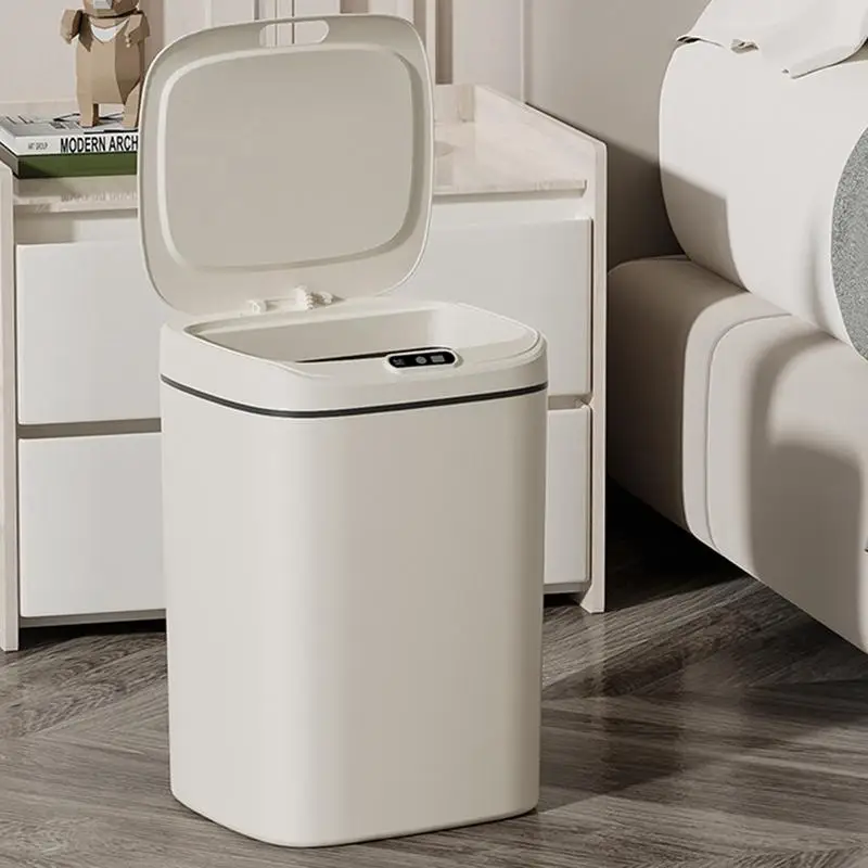 Smart Sensor Trash Can Automatic Garbage Can For Bathroom Motion Sensor Garbage Bin Large Capacity Trash Can With Lid For