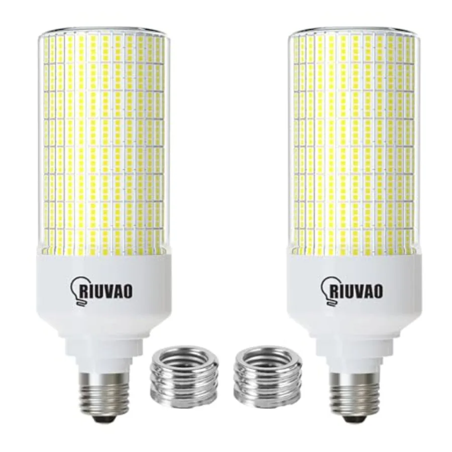 Led Corn Light Bulb 2 Pack, 800W Equivalent 5000K Daylight 12000Lm Super Bright E26/E39 Base 80W Led Bulbs, Replace Metal Halid