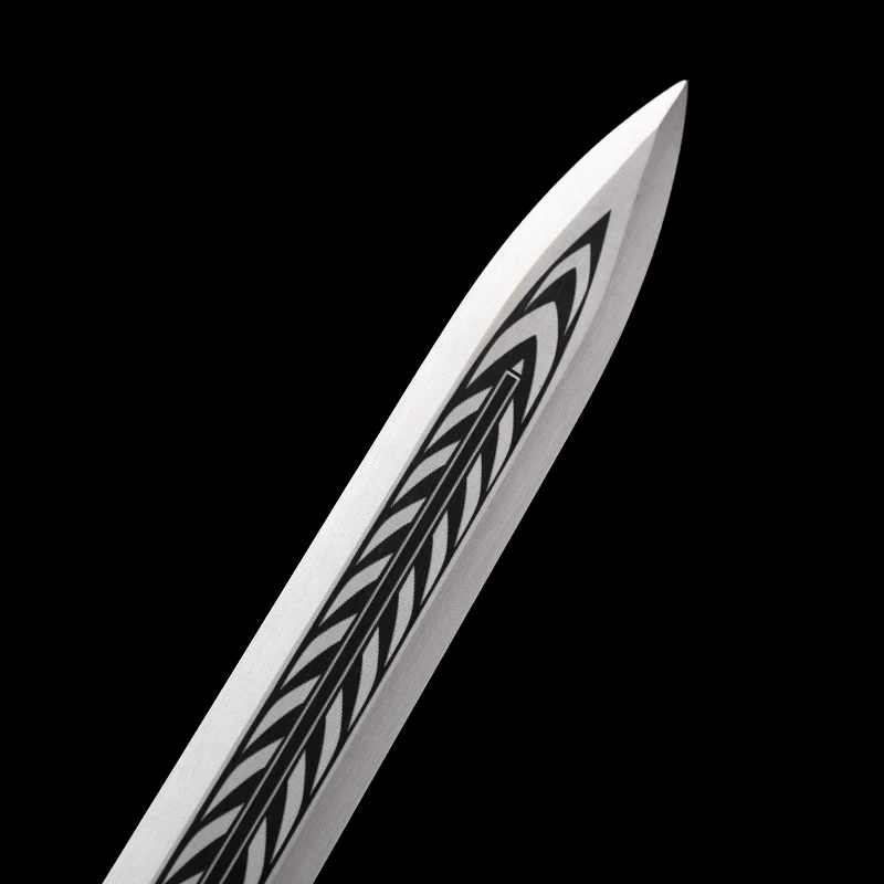 Medieval Han Jian Sword 1060 High Carbon Steel Blade Real Full Tang Sharp Ready Battle Samurai Swords Silver Dragon Katanas view 3