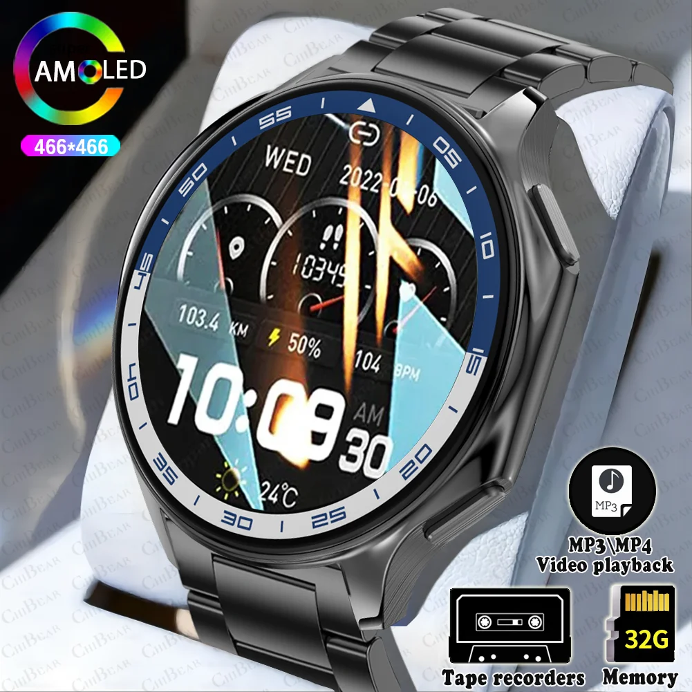 OPPO Watch X 비즈니스 스마트 워치 남성용 AMOLED HD 스크린, 32G 메모리 심박수 스포츠 방수 블루투스 통화 스마트워치, 신제품 