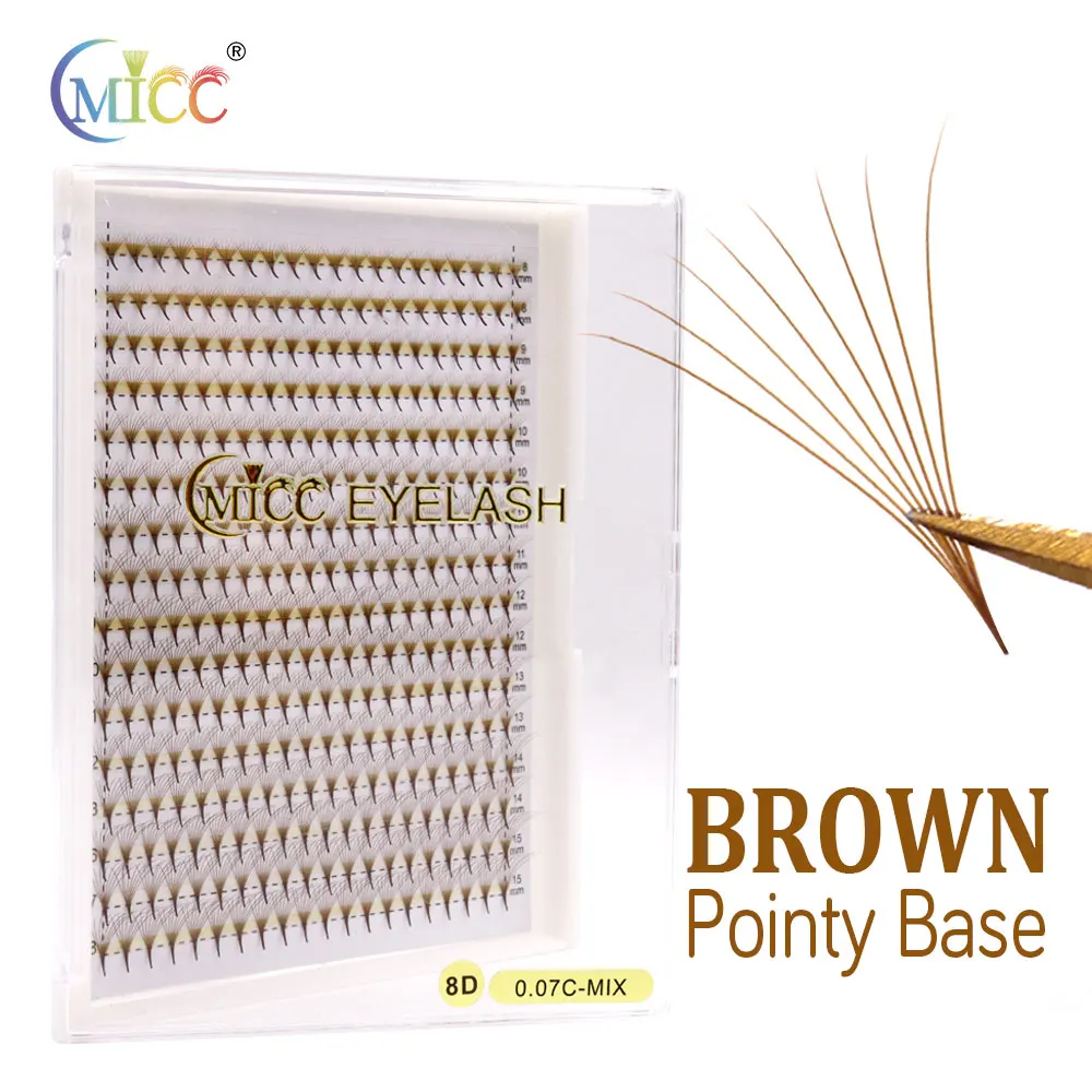 Chocolate Brown L Tray Individual Eyelash Extensions Soft Premade Fans High-Quality Fake Eyelashes for Beauty Enhancement