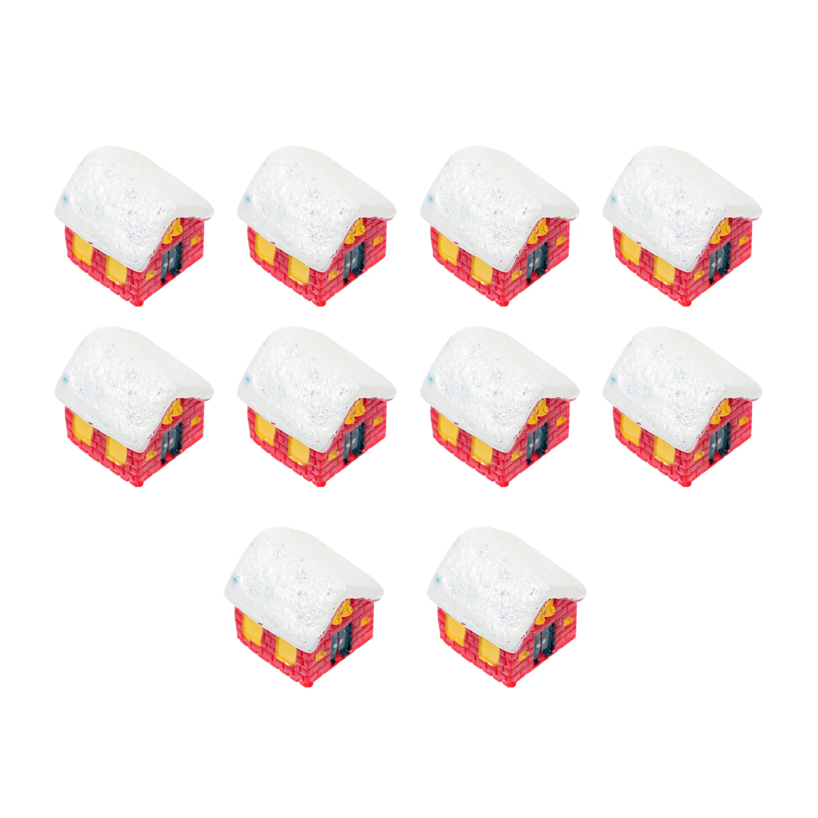 

10Pcs Miniature Succulent Decorative Pieces Lovely Resin Xmas Ornament for Christmas Home Office Desk Landscape Decoration