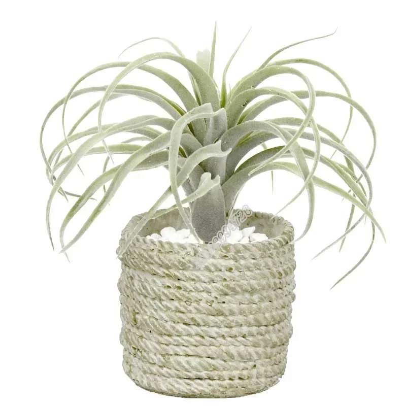 Artificial Flocking Fake Bromeliads Air Plants Hanging Simulation Tillandsia Plants For Home Wedding Party Flower Decoration