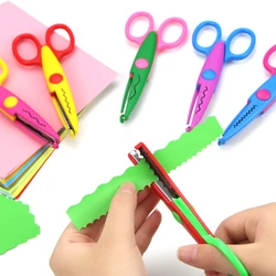 Comfortable Hand Scissors Household Creative Art Safety Scissors Student DIY Color Album Decorative Lace Scissors Paper Cuttings