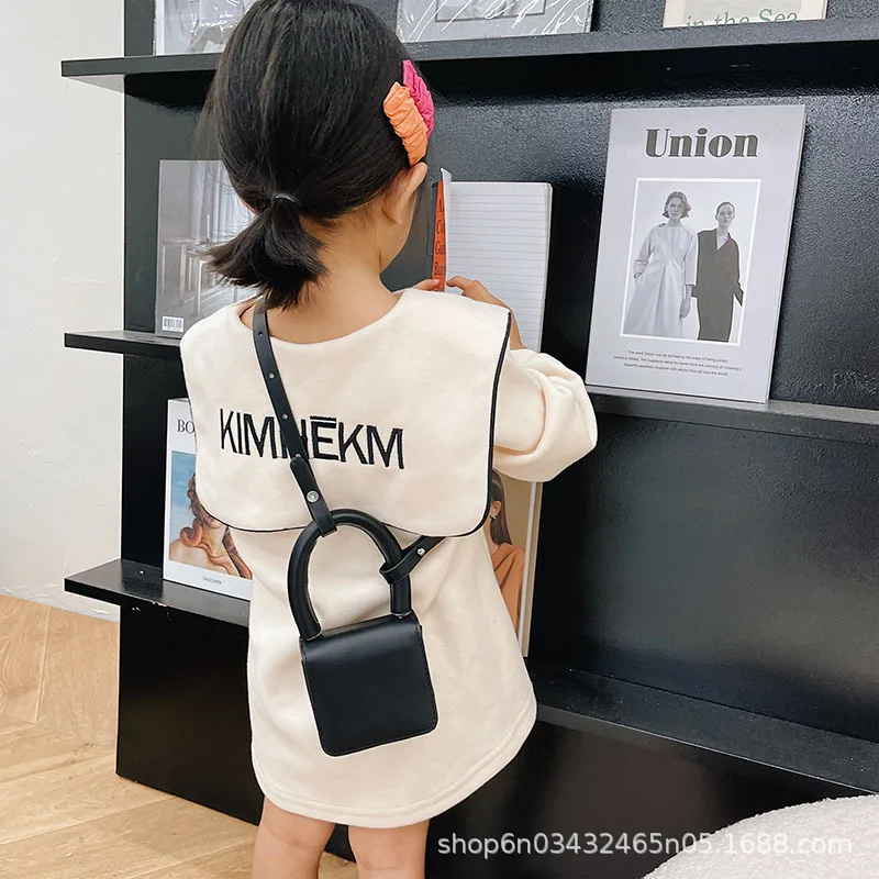 Kids Mini Square Crossbody Bag Fashion PU Leather Cute Shoulder Bag Handbag for Girls Birthday Gift