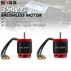RCXAZ 3542 Brushless Waterproof Outrunner Motor 1850/2250KV High torque for RC Crawler Axial SCX10 90046 traxxas TRX4 RC4WD