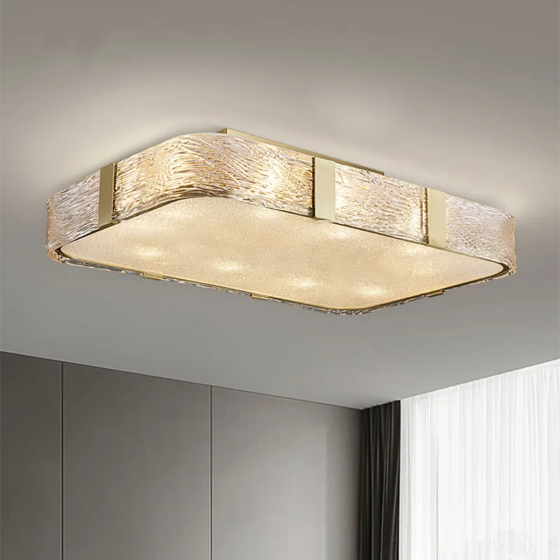 Lustres de plafond en verre en laiton à intensité variable, salon et chambre à coucher, suspension LED moderne, décoration d'intérieur, lam138, patch ho 2024 Ludeviation