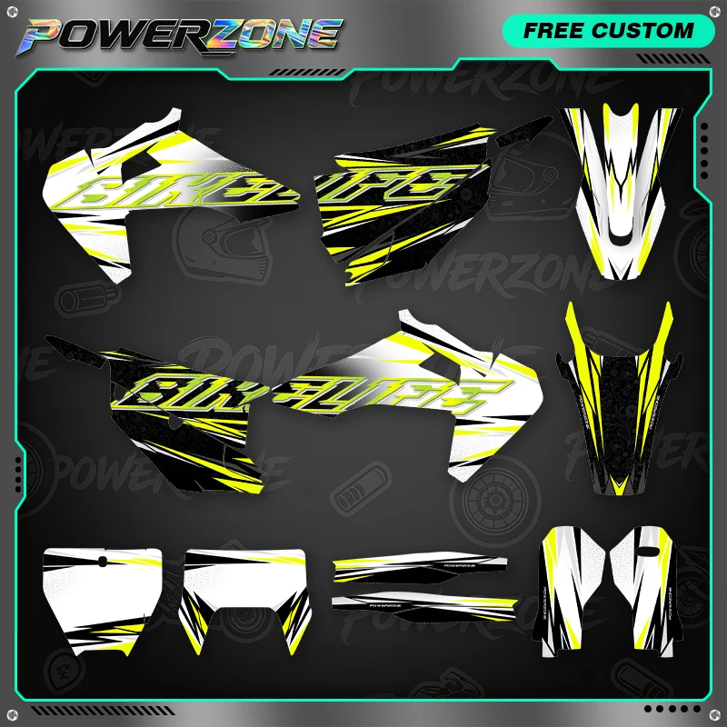 Powerzone Chrome Holographic Sticker For Husqvarna TE FE 2020-2023 TC FC TX FX 2019-2022 Motorcycle Custom Decal Graphic Kit 109