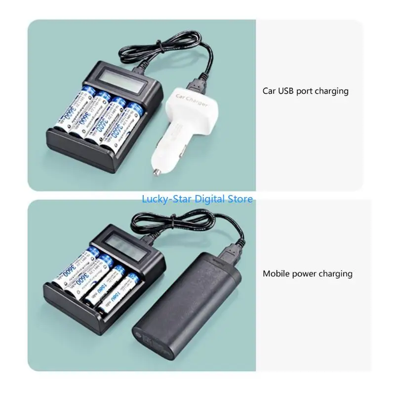 

N7mc 4 слот аккумуляторного зарядного устройства AA LR03 Аккумуляторное зарядное устройство для аккумулятора NIMH