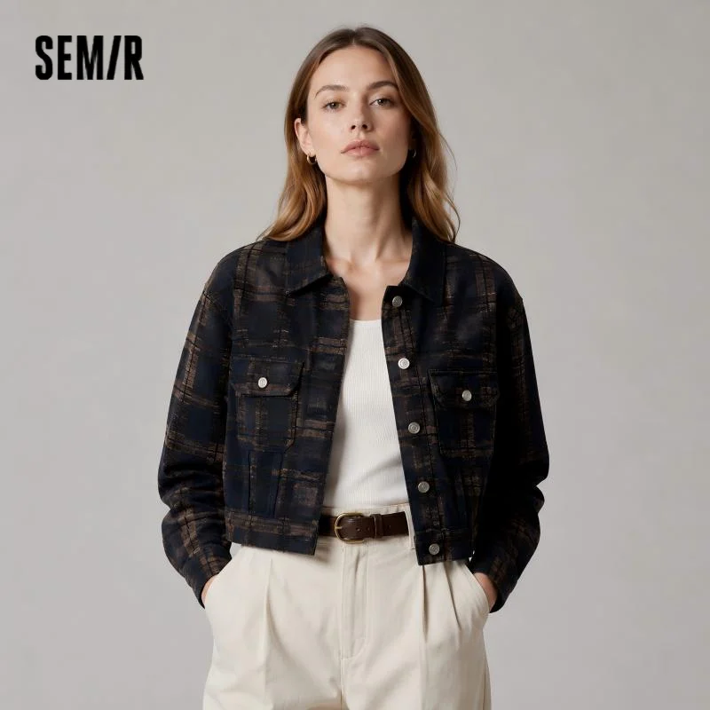 

Semir Denim Jacket Women Short Autumn 2024 New Petite Retro Jacket