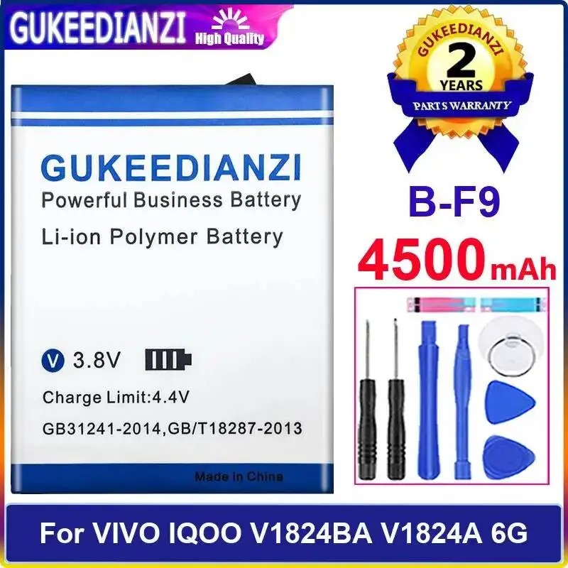 

For Vivo Iqoo V1824BA V1824A 6G 4500Mah Mobile Phone Battery B-F9 Safe High Capacity