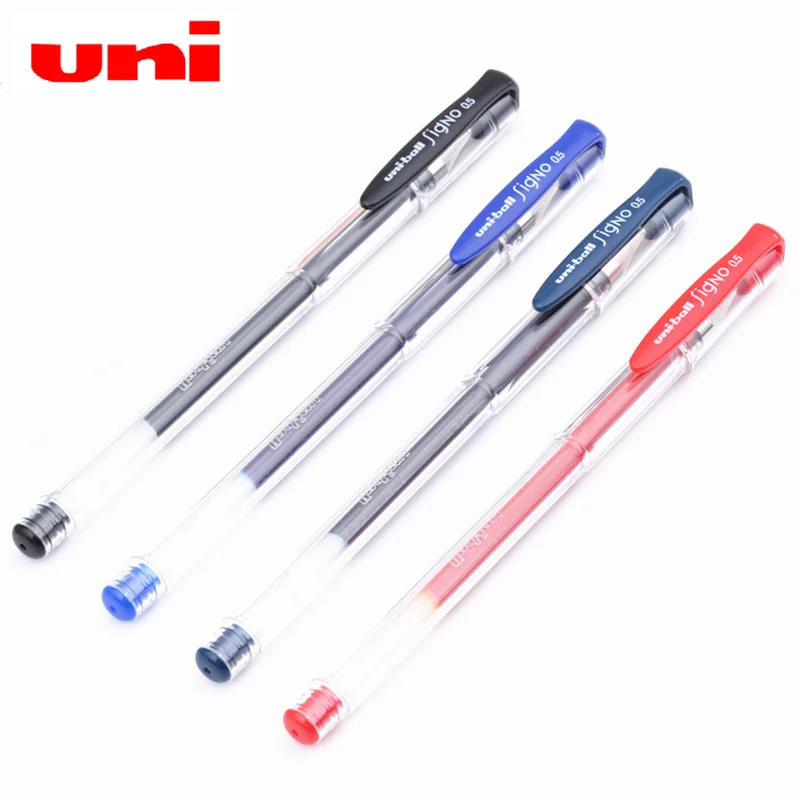 Uni-Ball Signo UM-100 Gel Inktpen, 0.5 Mm, Schrijfpen, Jel Pen, Navullingen, Zwart, Blauw, Rood, Blauw Zwart