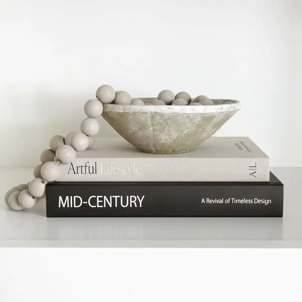 

Aesthetic Decorative Books - Set o 2 Stylish Boxes Enhance Your Coee Table, Bookshel or Mantel Decor - Beautiul ake/aux Books or