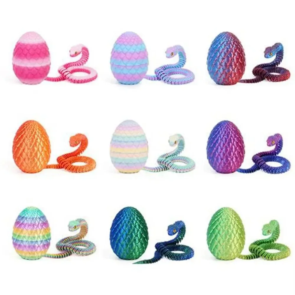 3D Printed Animals Snake Toys 3D Animal Model Ornaments Desktop Home Animal Decoration Kids Desktop accessories Creative