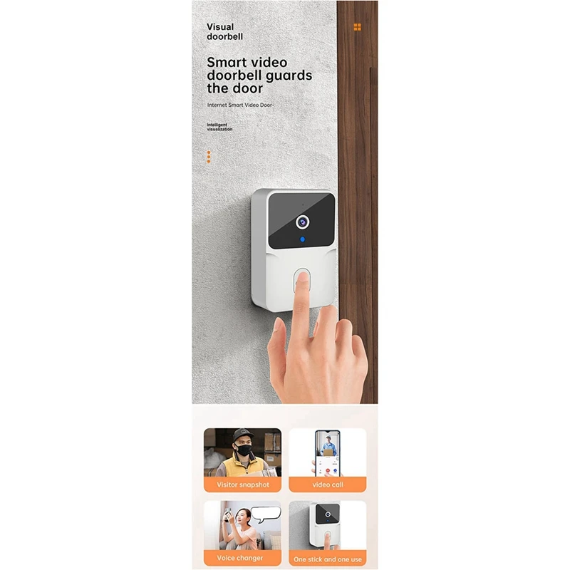 Wireless Doorbell Smart Outdoor Doorbell Camera Night Vision HD Video Door Bell Voice Change