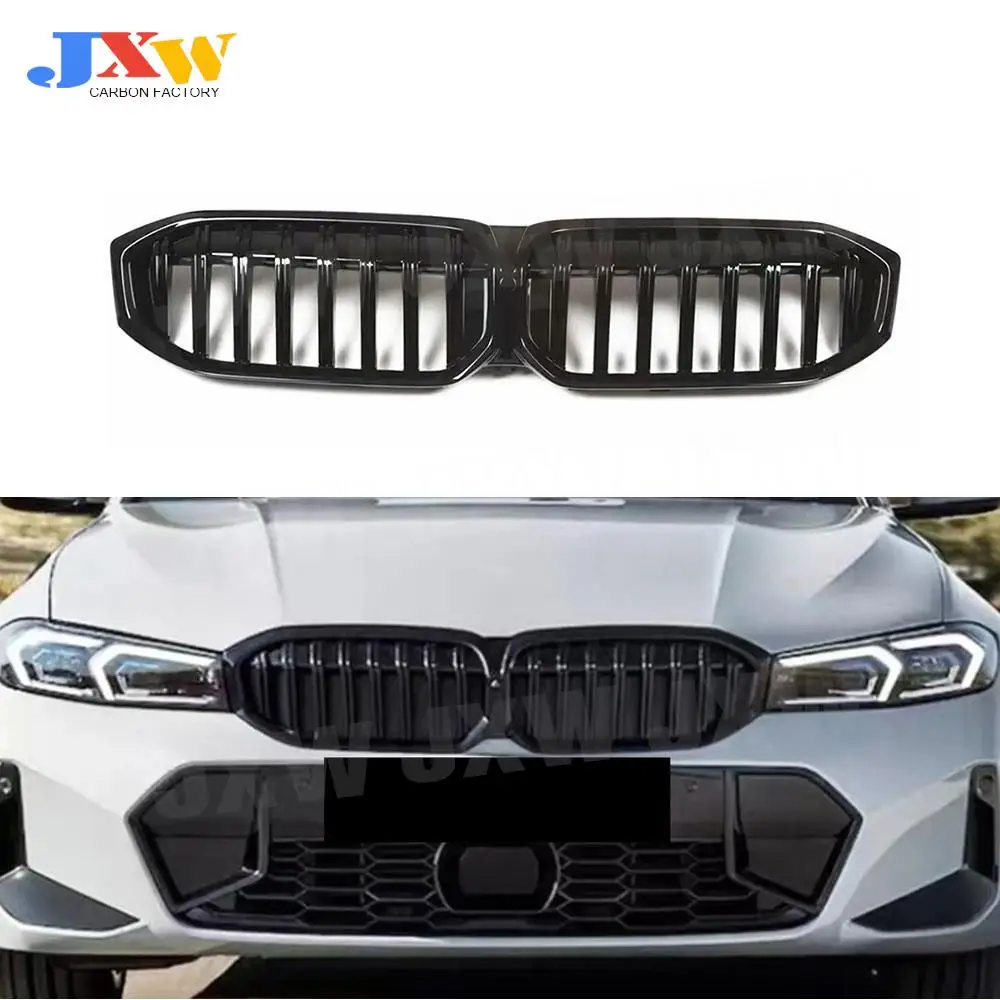 

for BMW New 3 Series G20 G28 2023+ ABS Front Bumper Foglamp Air Vent Trim Mesh Grille Covers Front Grill Frame Cars Accessories