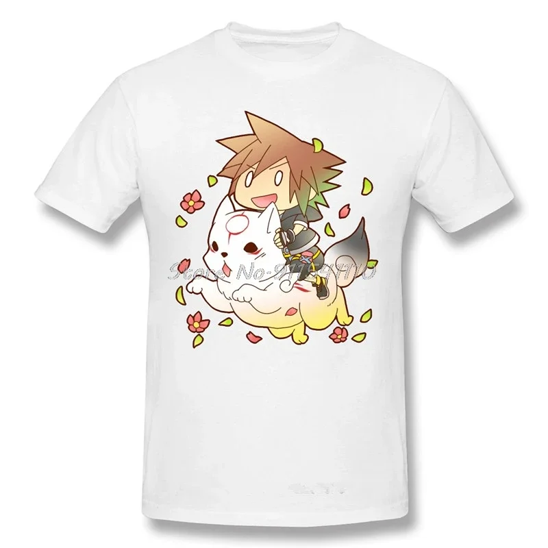 Chibi Sora Okami Of KH Casual T Shirt Men Clothes Hot Sale Kingdom Comedy TV Series Tee Shirt 100% Cotton O Neck T-shirts 2020