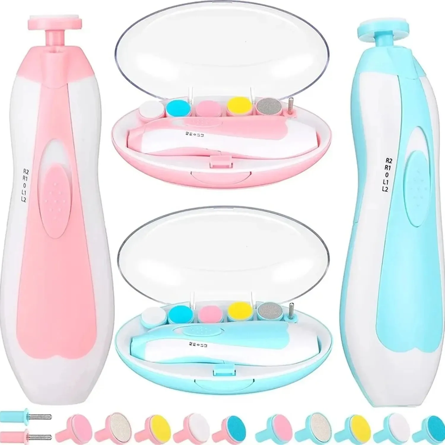 6 in 1 Electric Baby Nail Trimmer Portable Kids Scissors Baby Nail Care Trimmer Manicure Anti Pinch Nail Clippers Manicure Set