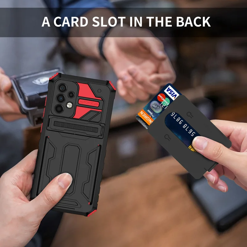 Etui z przegródką na karty, odporne na wstrząsy, do Samsung Galaxy S26 S25 Edge S24 S23 S22 S21 S20 FE Plus Ultra A52 A53 A54 A55 A56 — zdjęcie produktu 4