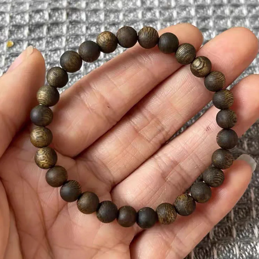 6mm  Beads Genuine Chinese kynam Prayer Buddha Hand Accessories Kyara Koh Strings Kyara Oudh Wood Craft Ornament Decor Girl Gift