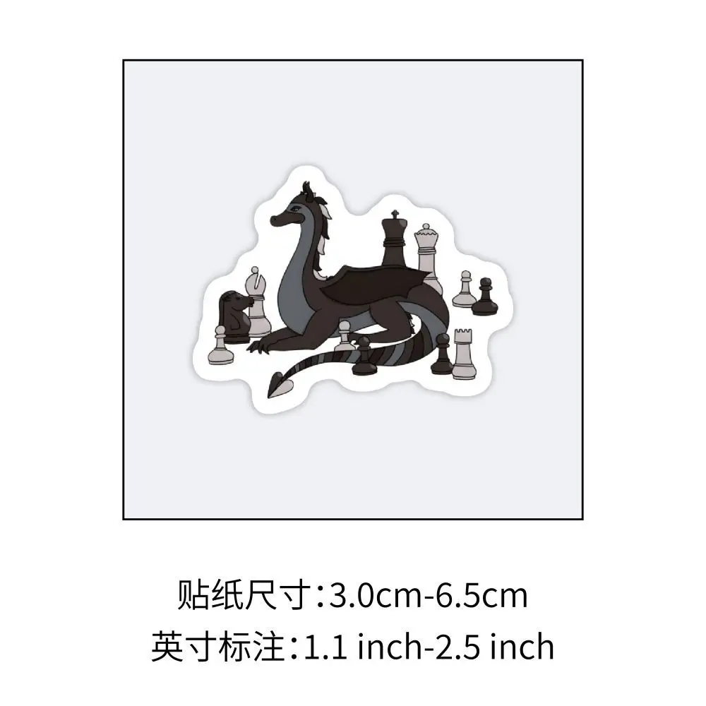 60 Chess Stickers for Board Games, Laptops, Fridges, Desks, Chairs, and Phone Case Decorations view 2