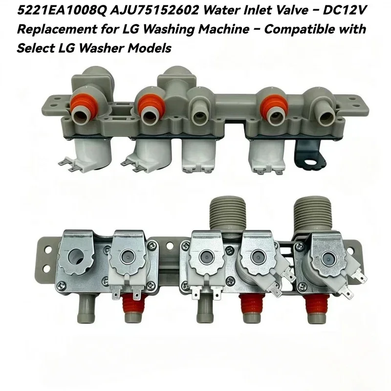 5221EA1008Q AJU75152602 Water Inlet Valve – DC12V Replacement for LG Washing Machine – Compatible with Select LG Washer Models