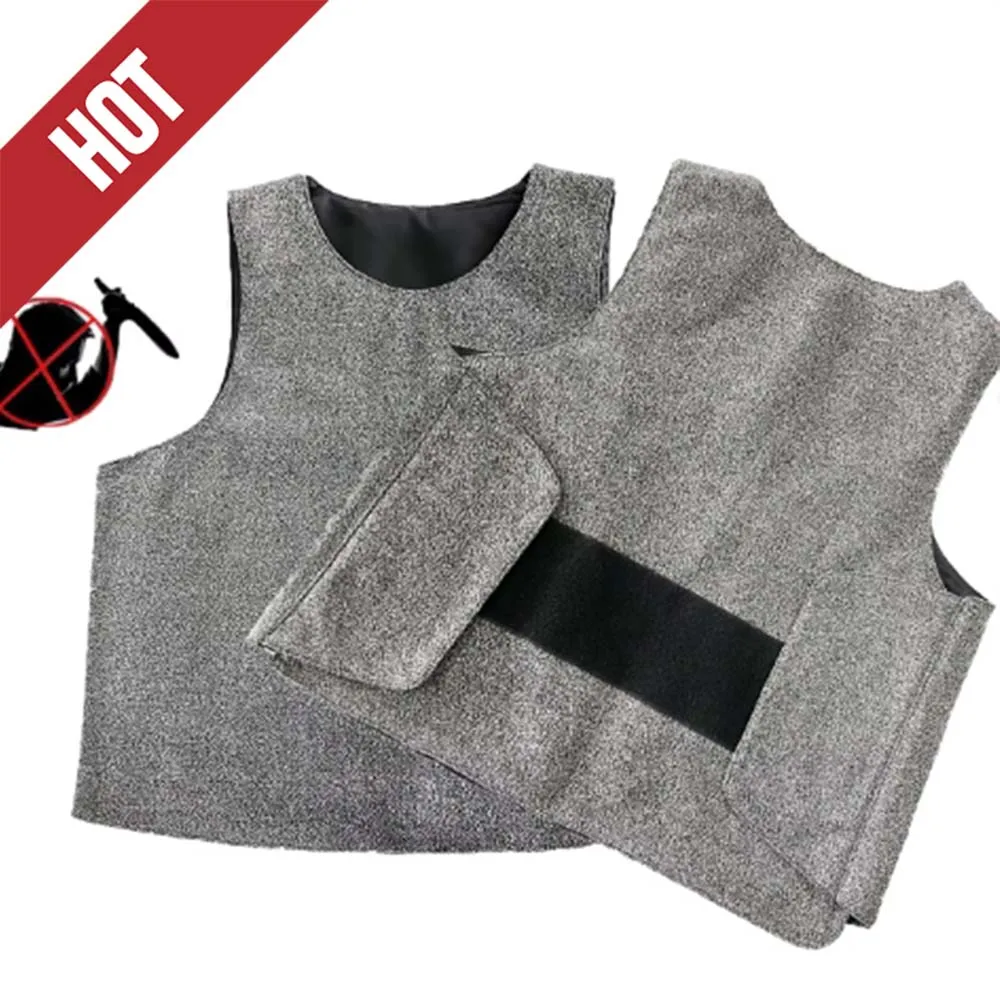 EN388 Anti Cutting 5-level Knife Vest, Customized Safety Stab Vest, Anti-terrorism Gray High-quality